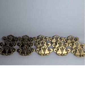 Lot of 15 Vintage Brass Drawer Pulls Handles Ornate Hardware 1989 CONT. B